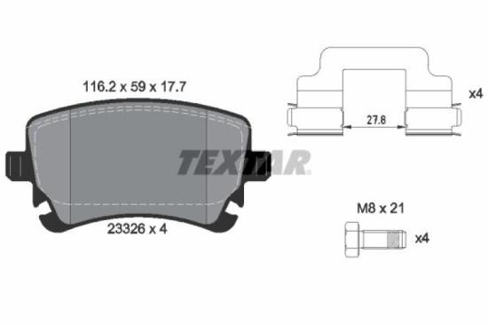 TEXTAR Bremsbelagsatz, Scheibenbremse 2395001 + Bremsscheibe 92137103 + Bremsscheibe 92143903 + Bremsbelagsatz, Scheibenbremse 2332601 Bild TEXTAR Bremsbelagsatz, Scheibenbremse 2395001 + Bremsscheibe 92137103 + Bremsscheibe 92143903 + Bremsbelagsatz, Scheibenbremse 2332601