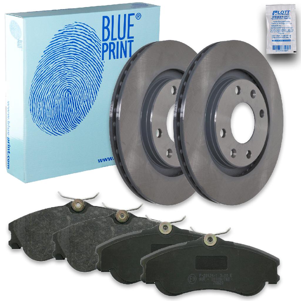 BLUE PRINT Bremsscheibe ADP154334 + Bremsbelagsatz, Scheibenbremse ADP154229