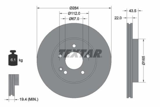 TEXTAR Bremsbelagsatz, Scheibenbremse 2119701 + Bremsscheibe 92032700 + Bremsbelagsatz, Scheibenbremse 2143905 + Bremsscheibe 92059403 Bild TEXTAR Bremsbelagsatz, Scheibenbremse 2119701 + Bremsscheibe 92032700 + Bremsbelagsatz, Scheibenbremse 2143905 + Bremsscheibe 92059403