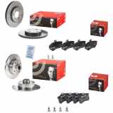 BREMBO Bremsscheibe 09.5166.11 + Bremsscheibe 08.5005.14 + Bremsbelagsatz, Scheibenbremse P 85 017 + Bremsbelagsatz, Scheibenbremse P 85 011