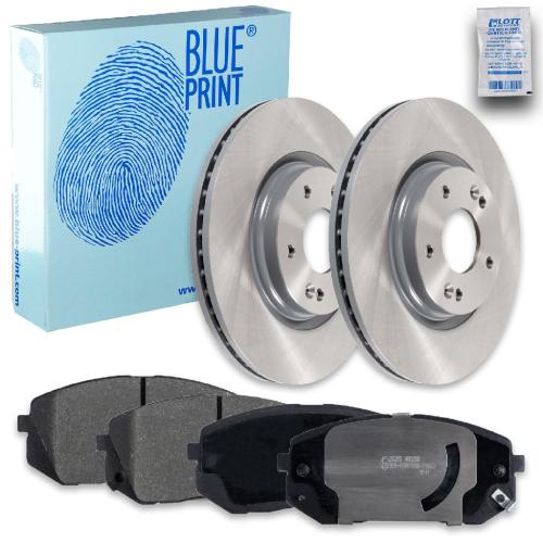 BLUE PRINT Bremsbelagsatz, Scheibenbremse ADG042179 + Bremsscheibe ADG043221 Bild BLUE PRINT Bremsbelagsatz, Scheibenbremse ADG042179 + Bremsscheibe ADG043221