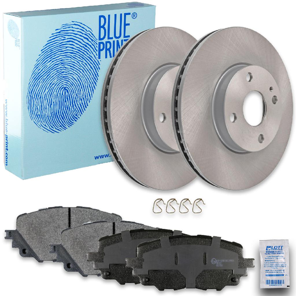 BLUE PRINT Bremsbelagsatz, Scheibenbremse ADM542110 + Bremsscheibe ADM543136
