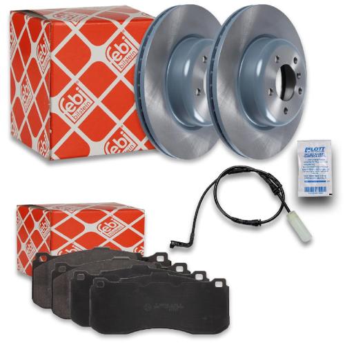 FEBI BILSTEIN Warnkontakt, Bremsbelagverschleiß 30613 + Bremsbelagsatz, Scheibenbremse 16757 + Bremsscheibe 105729 Bild FEBI BILSTEIN Warnkontakt, Bremsbelagverschleiß 30613 + Bremsbelagsatz, Scheibenbremse 16757 + Bremsscheibe 105729