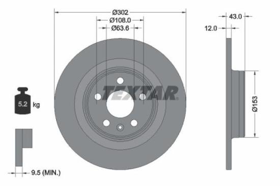 TEXTAR Bremsscheibe 92295105 + Bremsbelagsatz, Scheibenbremse 2258201 Bild TEXTAR Bremsscheibe 92295105 + Bremsbelagsatz, Scheibenbremse 2258201