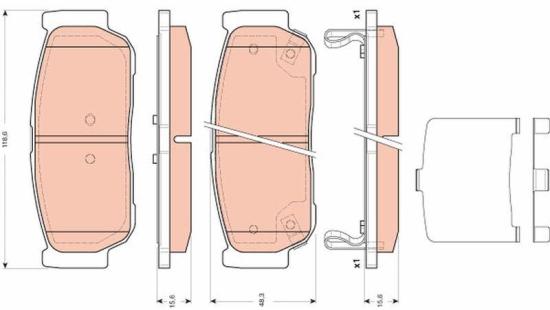 TRW Bremsscheibe DF6876 + Bremsbelagsatz, Scheibenbremse GDB3417 Bild TRW Bremsscheibe DF6876 + Bremsbelagsatz, Scheibenbremse GDB3417