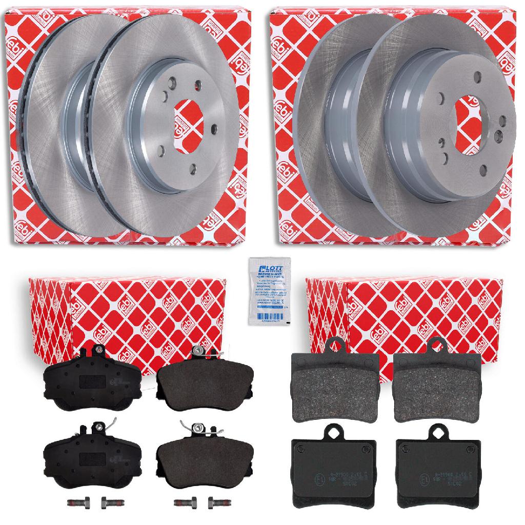 FEBI BILSTEIN Bremsbelagsatz, Scheibenbremse 16067 + Bremsscheibe 08138 + Bremsscheibe 08129 + Bremsbelagsatz, Scheibenbremse 16152