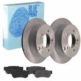 BLUE PRINT Bremsscheibe ADG04387 + Bremsbelagsatz, Scheibenbremse ADG04249