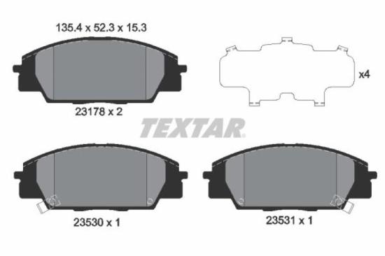 TEXTAR Bremsscheibe 92125000 + Bremsbelagsatz, Scheibenbremse 2317801 Bild TEXTAR Bremsscheibe 92125000 + Bremsbelagsatz, Scheibenbremse 2317801