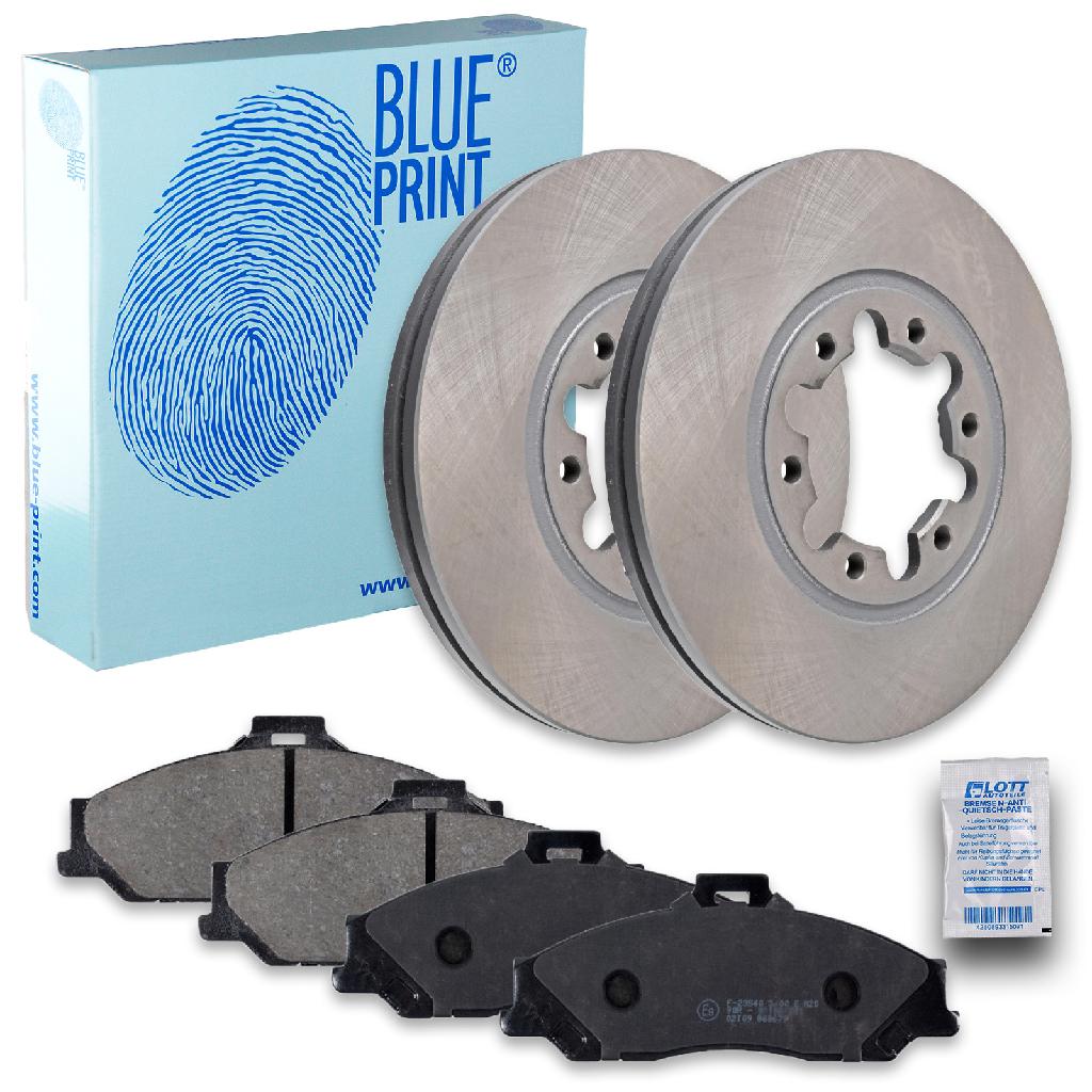 BLUE PRINT Bremsscheibe ADM54385 + Bremsbelagsatz, Scheibenbremse ADM54272