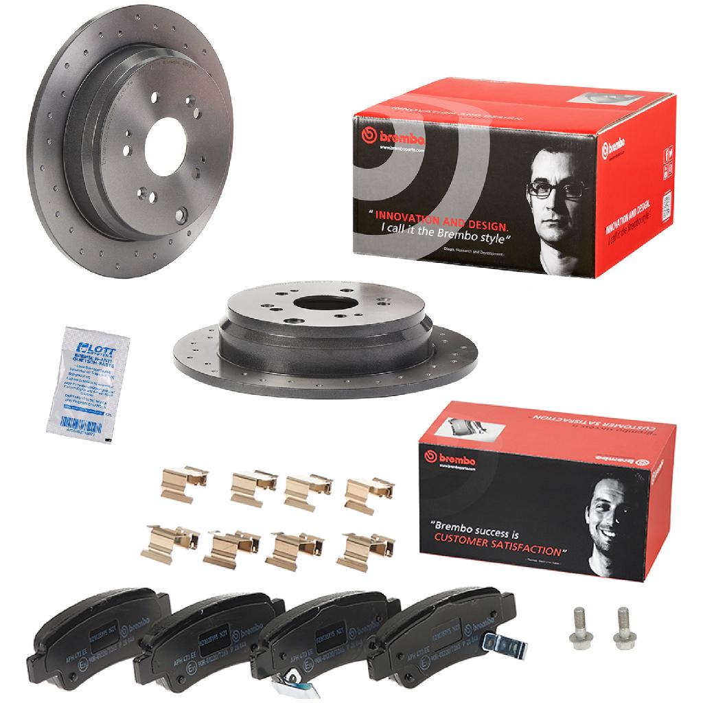 BREMBO Bremsscheibe 08.A871.1X + Bremsbelagsatz, Scheibenbremse P 28 046