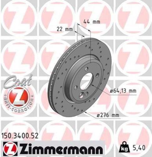 ZIMMERMANN Bremsbelagsatz, Scheibenbremse 23281.180.1 + Bremsscheibe 150.3400.52 + Bremsscheibe 150.3401.52 + Bremsbelagsatz, Scheibenbremse 23716.165.1 Bild ZIMMERMANN Bremsbelagsatz, Scheibenbremse 23281.180.1 + Bremsscheibe 150.3400.52 + Bremsscheibe 150.3401.52 + Bremsbelagsatz, Scheibenbremse 23716.165.1