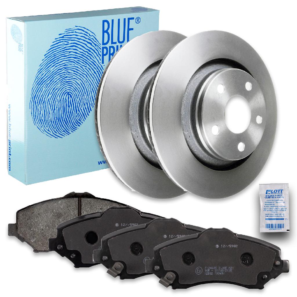 BLUE PRINT Bremsbelagsatz, Scheibenbremse ADA104213 + Bremsscheibe ADA104367