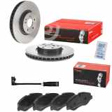 BREMBO Warnkontakt, Bremsbelagverschleiß A 00 287 + Bremsscheibe 09.C064.11 + Bremsbelagsatz, Scheibenbremse P 50 129