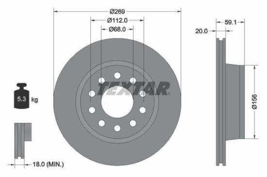 TEXTAR Bremsbelagsatz, Scheibenbremse 2145201 + Bremsscheibe 92068400 + Bremsscheibe 92073200 + Bremsbelagsatz, Scheibenbremse 2114401 Bild TEXTAR Bremsbelagsatz, Scheibenbremse 2145201 + Bremsscheibe 92068400 + Bremsscheibe 92073200 + Bremsbelagsatz, Scheibenbremse 2114401