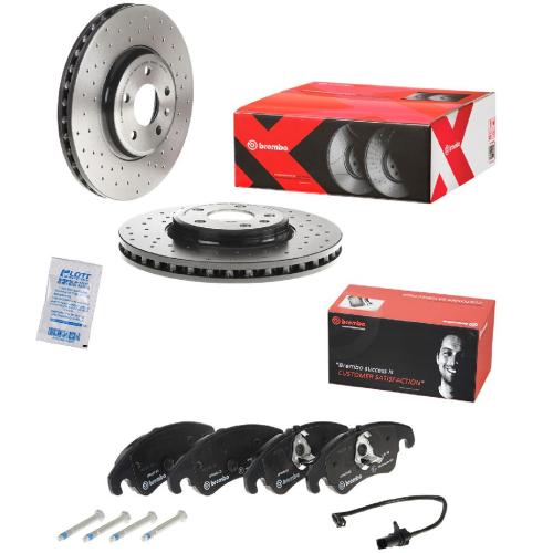 BREMBO Bremsscheibe 09.A758.1X + Bremsbelagsatz, Scheibenbremse P 85 145 Bild BREMBO Bremsscheibe 09.A758.1X + Bremsbelagsatz, Scheibenbremse P 85 145