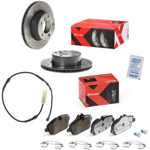 BREMBO Bremsbelagsatz, Scheibenbremse P 06 034X + Bremsscheibe 09.9750.1X + Warnkontakt, Bremsbelagverschleiß A 00 435 Bild BREMBO Bremsbelagsatz, Scheibenbremse P 06 034X + Bremsscheibe 09.9750.1X + Warnkontakt, Bremsbelagverschleiß A 00 435