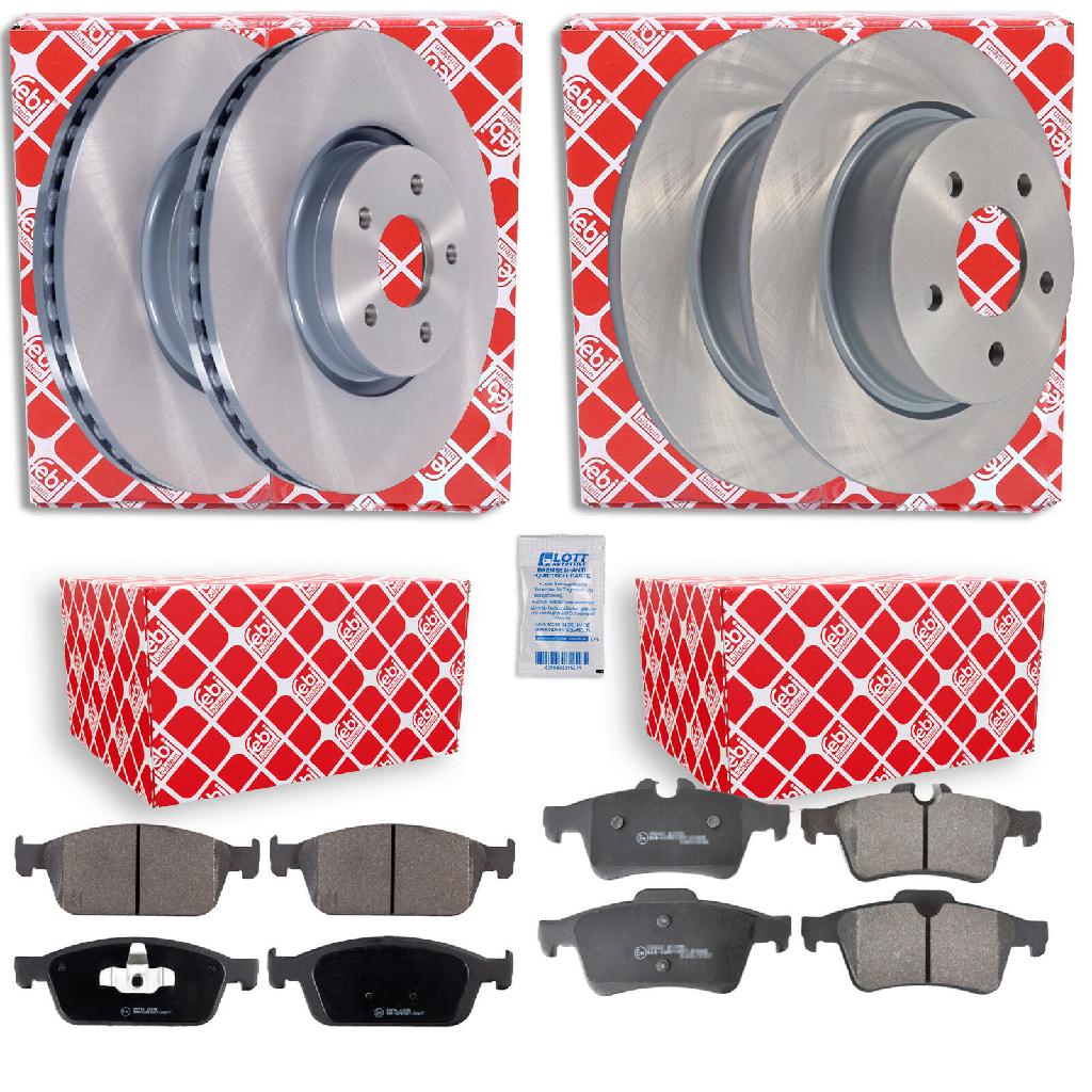 FEBI BILSTEIN Bremsscheibe 43887 + Bremsbelagsatz, Scheibenbremse 116226 + Bremsbelagsatz, Scheibenbremse 16718 + Bremsscheibe 43870