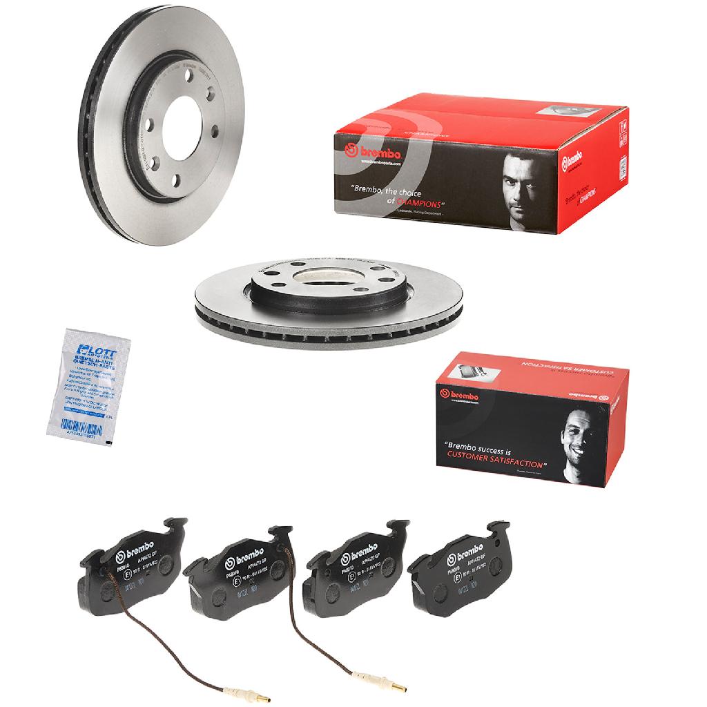 BREMBO Bremsbelagsatz, Scheibenbremse P 68 010 + Bremsscheibe 09.9610.11