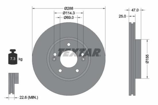 TEXTAR Bremsbelagsatz, Scheibenbremse 2280401 + Bremsscheibe 92290503 + Bremsbelagsatz, Scheibenbremse 2267501 + Bremsscheibe 92291703 Bild TEXTAR Bremsbelagsatz, Scheibenbremse 2280401 + Bremsscheibe 92290503 + Bremsbelagsatz, Scheibenbremse 2267501 + Bremsscheibe 92291703