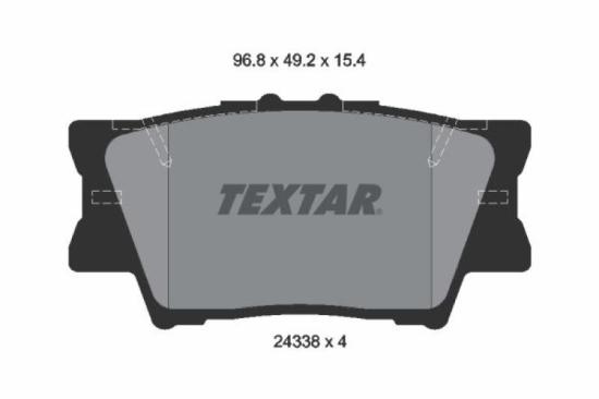 TEXTAR Bremsbelagsatz, Scheibenbremse 2433701 + Bremsscheibe 92259403 + Bremsbelagsatz, Scheibenbremse 2433801 + Bremsscheibe 92162103 Bild TEXTAR Bremsbelagsatz, Scheibenbremse 2433701 + Bremsscheibe 92259403 + Bremsbelagsatz, Scheibenbremse 2433801 + Bremsscheibe 92162103