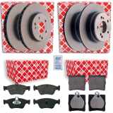 FEBI BILSTEIN Bremsscheibe 04629 + Bremsscheibe 18886 + Bremsbelagsatz, Scheibenbremse 16027 + Bremsbelagsatz, Scheibenbremse 16147