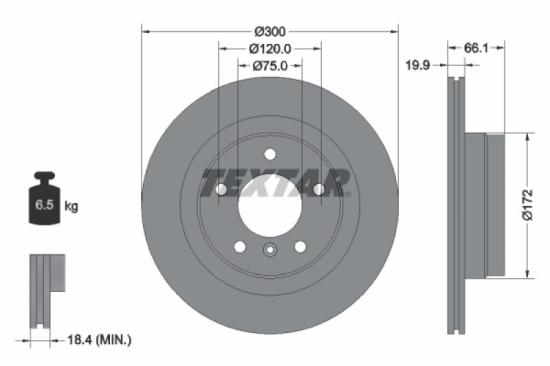 TEXTAR Bremsscheibe 92133000 + Warnkontakt, Bremsbelagverschleiß 98043900 + Bremsbelagsatz, Scheibenbremse 2392701 Bild TEXTAR Bremsscheibe 92133000 + Warnkontakt, Bremsbelagverschleiß 98043900 + Bremsbelagsatz, Scheibenbremse 2392701