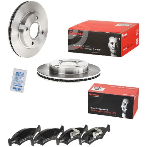 BREMBO Bremsscheibe 09.6727.34 + Bremsbelagsatz, Scheibenbremse P 24 043 Bild BREMBO Bremsscheibe 09.6727.34 + Bremsbelagsatz, Scheibenbremse P 24 043