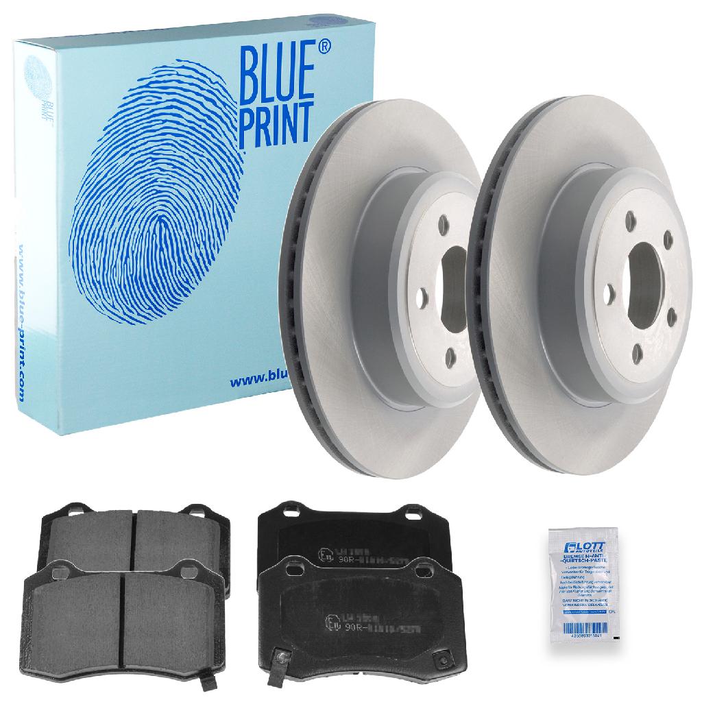 BLUE PRINT Bremsbelagsatz, Scheibenbremse ADA104206 + Bremsscheibe ADA104328