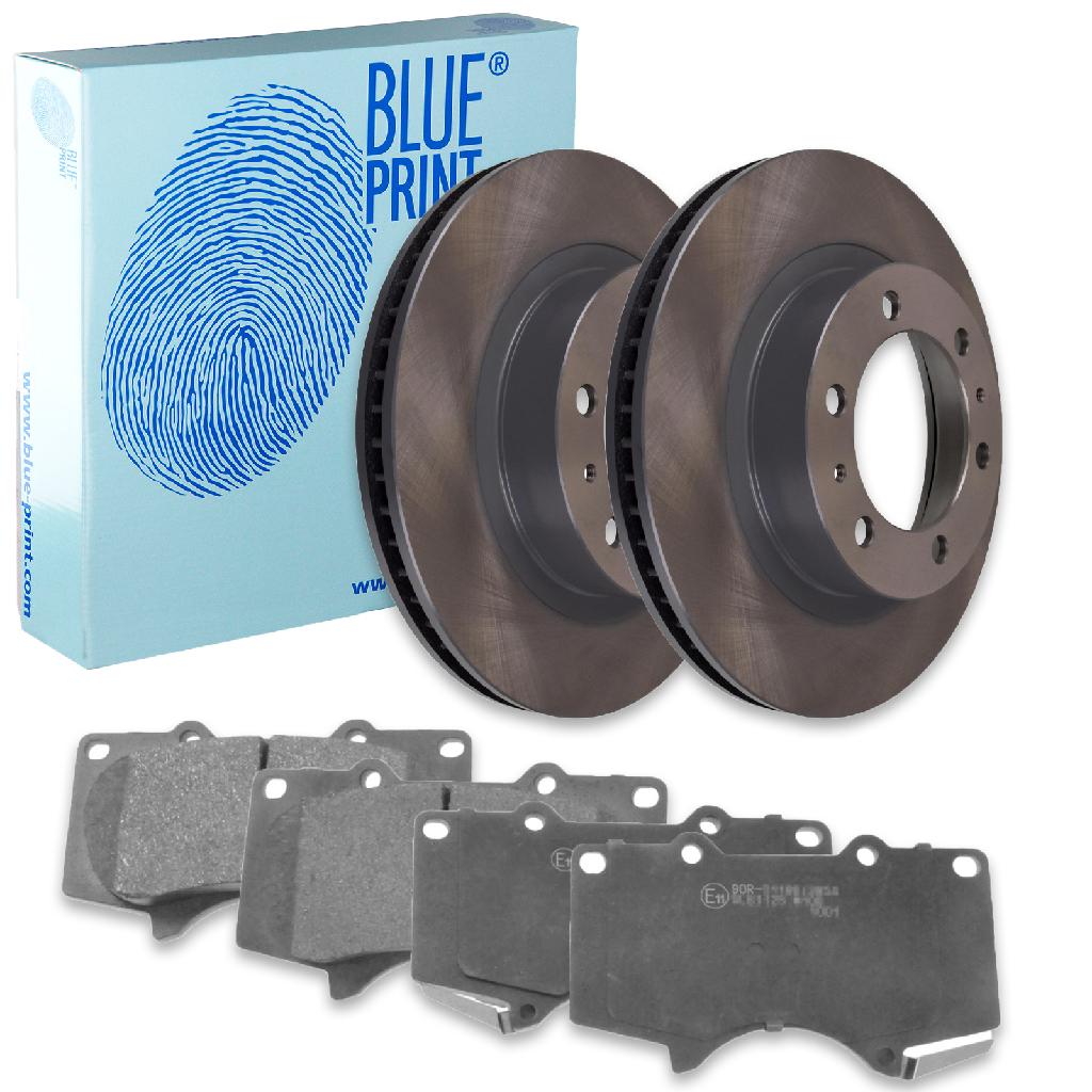 BLUE PRINT Bremsscheibe ADT343219 + Bremsbelagsatz, Scheibenbremse ADT342142