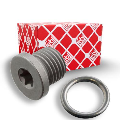 FEBI BILSTEIN Verschlussschraube, Ölwanne 103344 + Ölfilter 108330 + Motoröl 32942 Bild FEBI BILSTEIN Verschlussschraube, Ölwanne 103344 + Ölfilter 108330 + Motoröl 32942