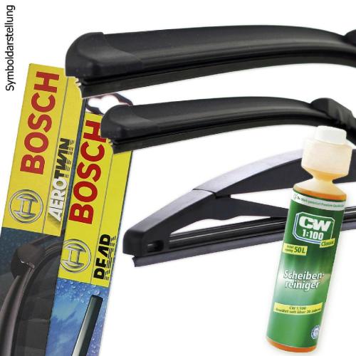 Bosch Scheibenwischer Set + Dr.Wack Reiniger Bild Bosch Scheibenwischer Set + Dr.Wack Reiniger