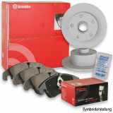 BREMBO Bremsscheibe 08.C308.11 + Bremsbelagsatz, Scheibenbremse P 61 122