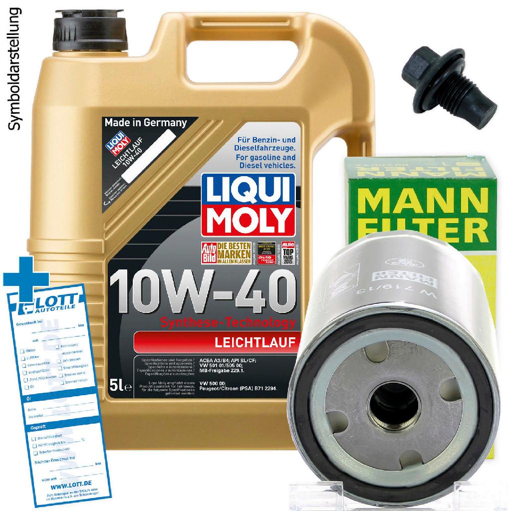 MAPCO Verschlussschraube, Ölwanne 95945 MANN-FILTER Ölfilter W 719/13 LIQUI MOLY Motoröl 1310