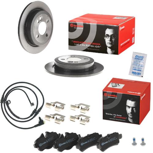 BREMBO Warnkontakt, Bremsbelagverschleiß A 00 447 + Bremsscheibe 08.9163.21 + Bremsbelagsatz, Scheibenbremse P 06 052 Bild BREMBO Warnkontakt, Bremsbelagverschleiß A 00 447 + Bremsscheibe 08.9163.21 + Bremsbelagsatz, Scheibenbremse P 06 052