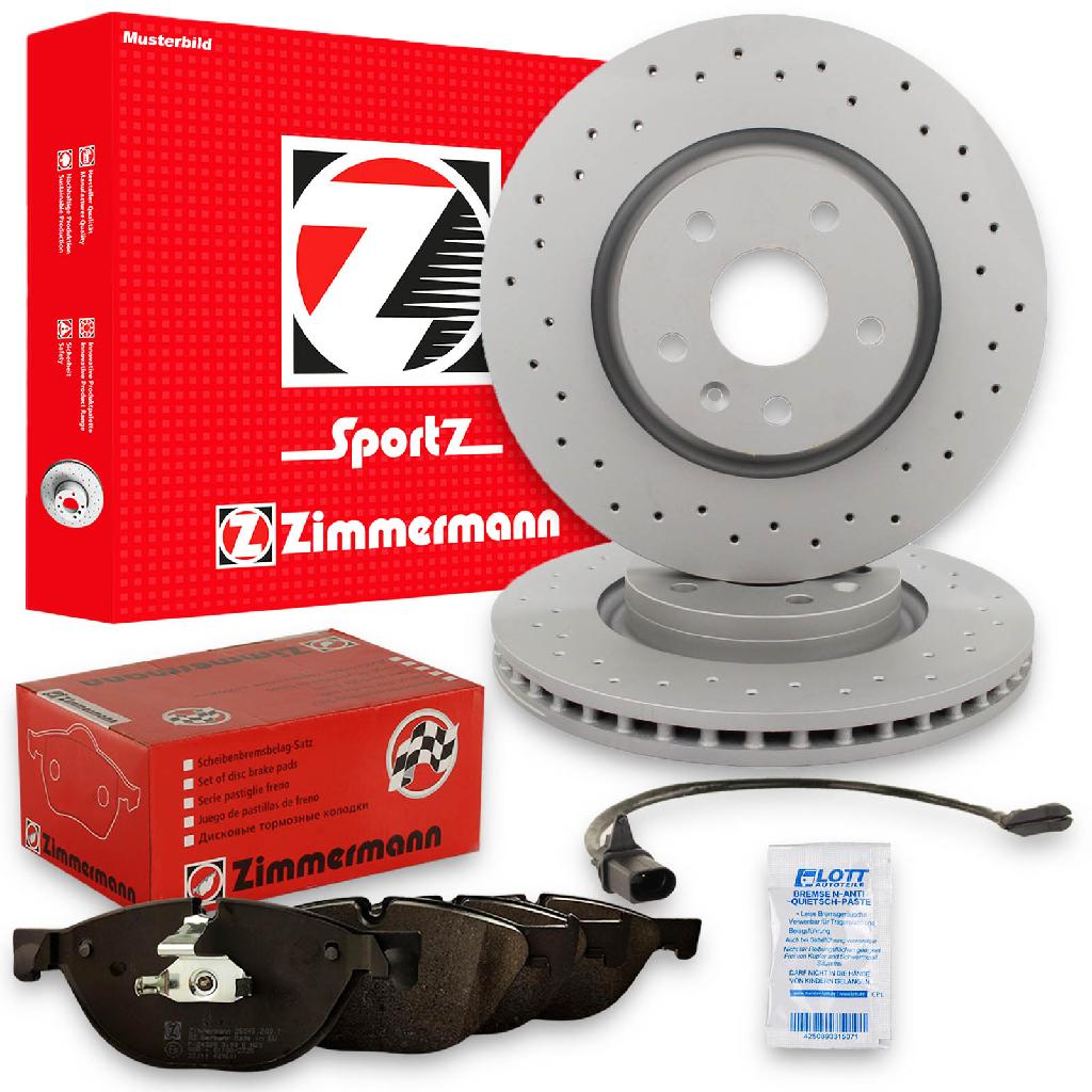ZIMMERMANN Bremsscheibe 100.3324.52 + Bremsbelagsatz, Scheibenbremse 23280.180.1