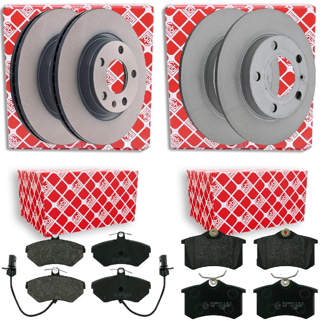 FEBI BILSTEIN Bremsbelagsatz, Scheibenbremse 16146 + Bremsscheibe 18398 + Bremsbelagsatz, Scheibenbremse 16340 + Bremsscheibe 23570