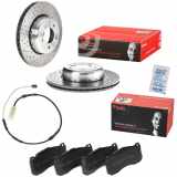 BREMBO Bremsbelagsatz, Scheibenbremse P 06 041 + Warnkontakt, Bremsbelagverschleiß A 00 436 + Bremsscheibe 09.C420.13