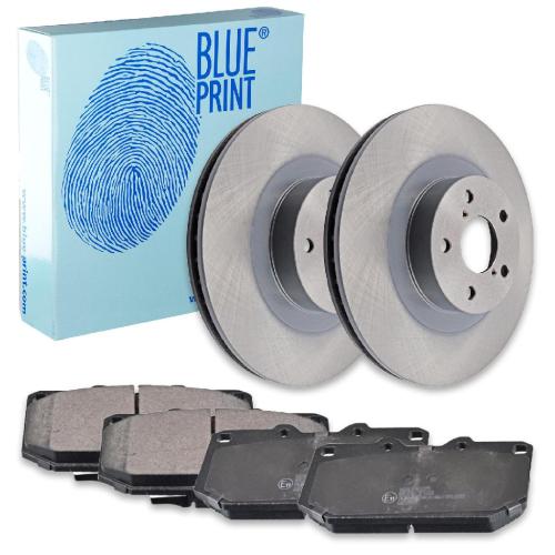 BLUE PRINT Bremsbelagsatz, Scheibenbremse ADS74225 + Bremsscheibe ADS74318 Bild BLUE PRINT Bremsbelagsatz, Scheibenbremse ADS74225 + Bremsscheibe ADS74318