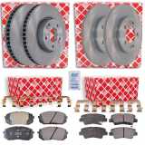 FEBI BILSTEIN Bremsbelagsatz, Scheibenbremse 116301 + Bremsbelagsatz, Scheibenbremse 116376 + Bremsscheibe 108506 + Bremsscheibe 31317