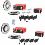 BREMBO Bremsbelagsatz, Scheibenbremse P 23 180 + Bremsscheibe 09.C495.11 + Bremsbelagsatz, Scheibenbremse P 23 183 + Bremsscheibe 09.C496.11