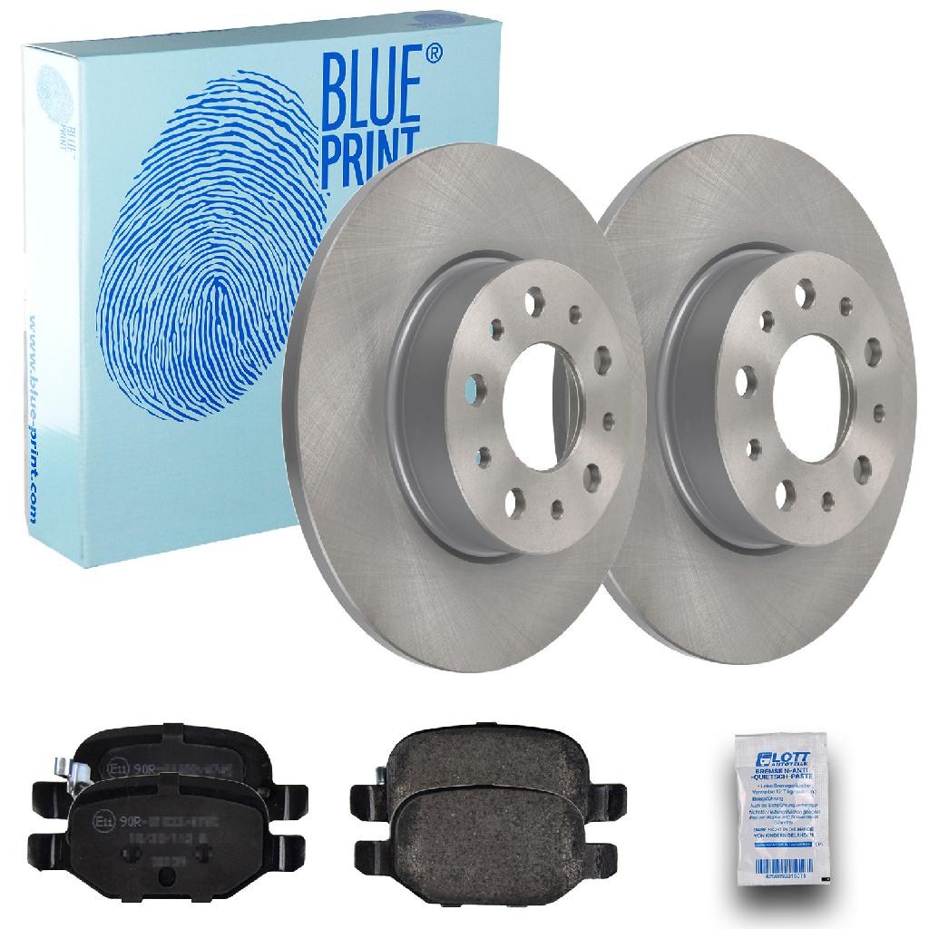 BLUE PRINT Bremsscheibe ADL144338 + Bremsbelagsatz, Scheibenbremse ADBP420052
