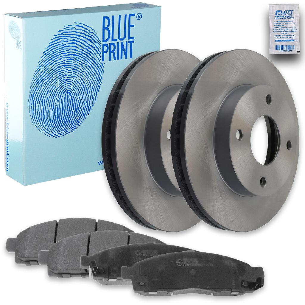 BLUE PRINT Bremsscheibe ADN143150 + Bremsbelagsatz, Scheibenbremse ADN142161