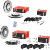 BREMBO Bremsscheibe 08.A759.11 + Bremsscheibe 09.B970.11 + Bremsbelagsatz, Scheibenbremse P 85 099 + Bremsbelagsatz, Scheibenbremse P 85 145