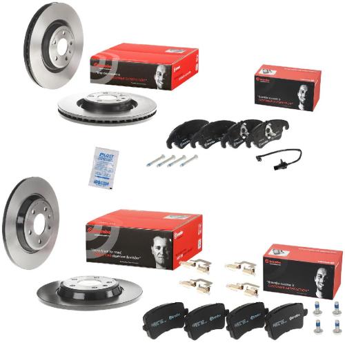 BREMBO Bremsscheibe 08.A759.11 + Bremsscheibe 09.B970.11 + Bremsbelagsatz, Scheibenbremse P 85 099 + Bremsbelagsatz, Scheibenbremse P 85 145 Bild BREMBO Bremsscheibe 08.A759.11 + Bremsscheibe 09.B970.11 + Bremsbelagsatz, Scheibenbremse P 85 099 + Bremsbelagsatz, Scheibenbremse P 85 145