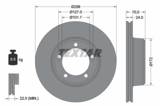 TEXTAR Bremsscheibe 92230503 + Bremsscheibe 92061300 + Bremsbelagsatz, Scheibenbremse 2151901 + Bremsbelagsatz, Scheibenbremse 2347101 Bild TEXTAR Bremsscheibe 92230503 + Bremsscheibe 92061300 + Bremsbelagsatz, Scheibenbremse 2151901 + Bremsbelagsatz, Scheibenbremse 2347101