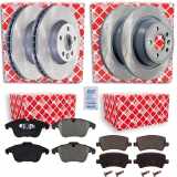 FEBI BILSTEIN Bremsbelagsatz, Scheibenbremse 16625 + Bremsscheibe 28361 + Bremsbelagsatz, Scheibenbremse 16613 + Bremsscheibe 30721