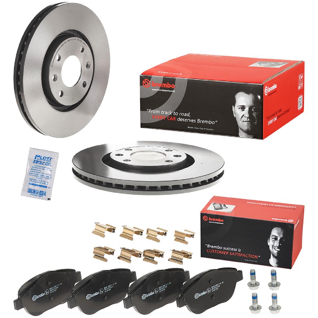 BREMBO Bremsbelagsatz, Scheibenbremse P 61 103 + Bremsscheibe 09.9619.11