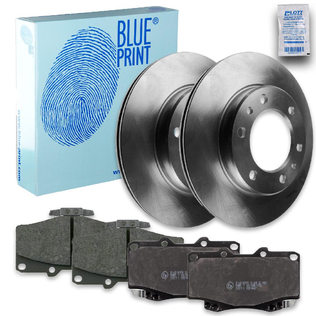 BLUE PRINT Bremsscheibe ADT34335 + Bremsbelagsatz, Scheibenbremse ADT34281