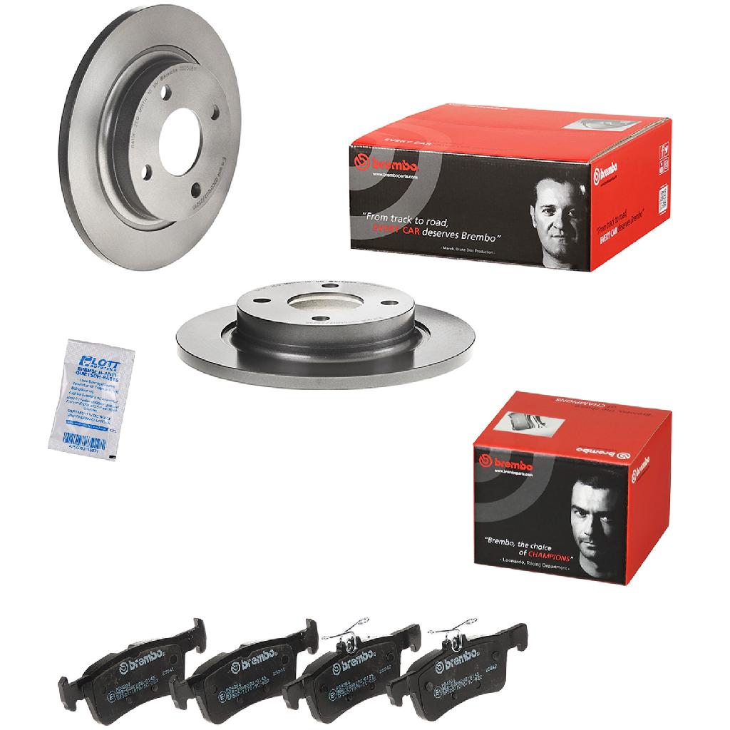 BREMBO Bremsscheibe 08.D566.11 + Bremsbelagsatz, Scheibenbremse P 24 204