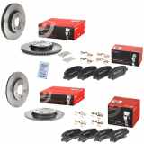BREMBO Bremsscheibe 09.D624.11 + Bremsbelagsatz, Scheibenbremse P 30 094 + Bremsscheibe 08.D220.11 + Bremsbelagsatz, Scheibenbremse P 30 110